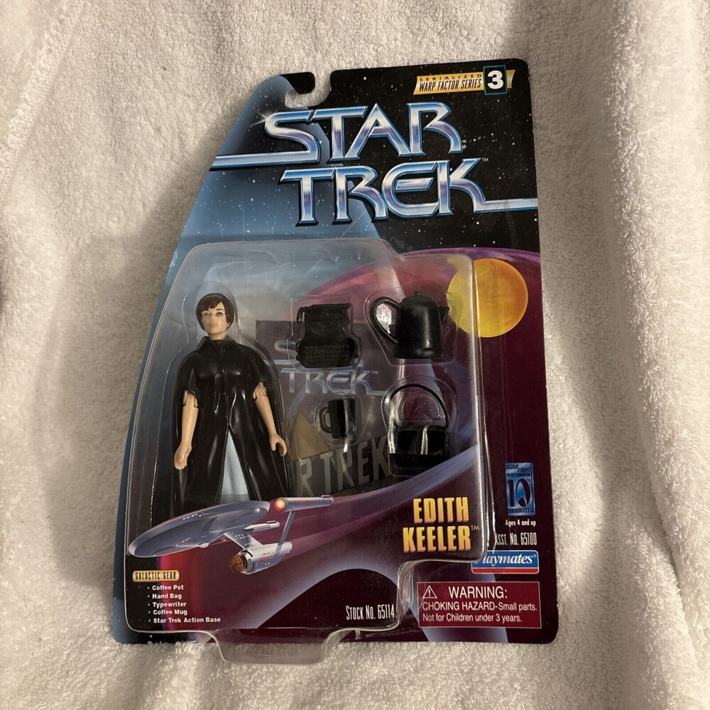 1997 Playmates Star Trek EDITH KEELER Action Figure New MOC Warp Factor Series 3